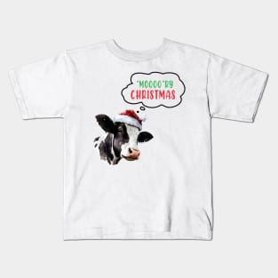 Moooory Christmas Cow Kids T-Shirt